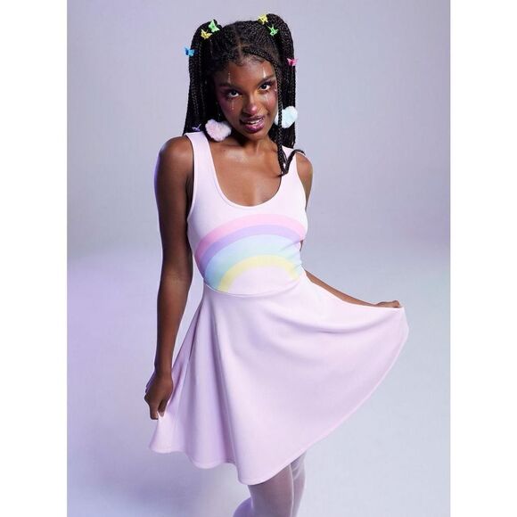 Sweet Society Pastel Rainbow Tank Dress (Lg) - Picture 1 of 6